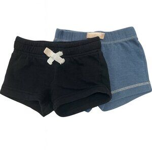 🩳 Baby Shorts Bundle | Black & Blue | Size 0-3 Months & 3 Months | Comfy & Cute